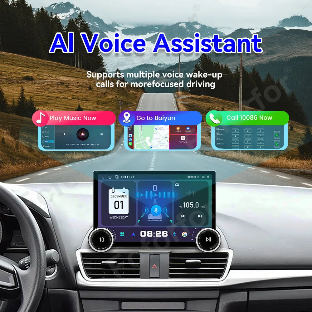 Android 15 HD Touch Screen CarPlay Sleek Modern Upgraded 11.5 Inch Android Auto GPS Media