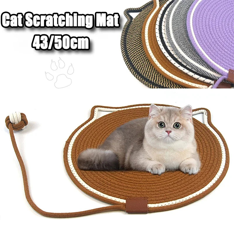 Multipurpose Cat Scratching Mat with Toy Ball Cat Bed Soft Wear-resistant Cat Bed Dog Mat Pet Sl - Automotive LED Light