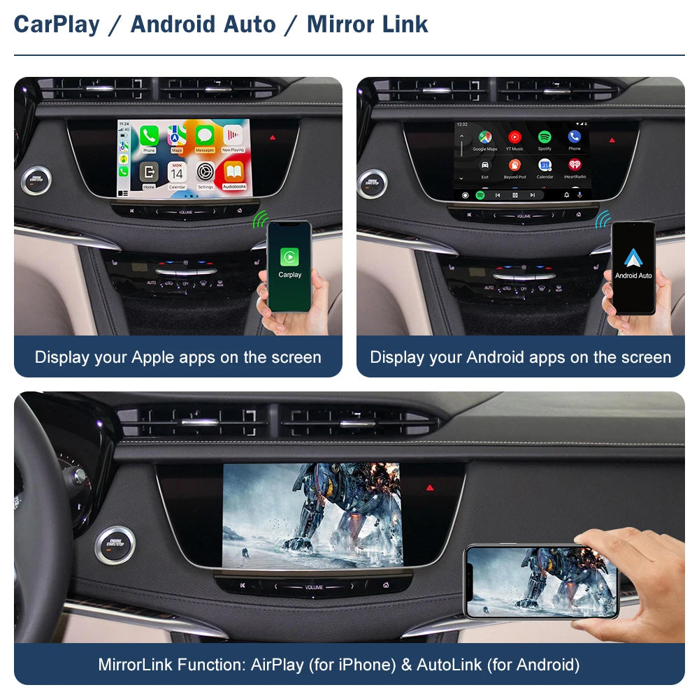 Wireless CarPlay for Cadillac XT5 2016-2019 Android Auto Interface Mirror Link AirPlay Car | AUTOKITSHOP