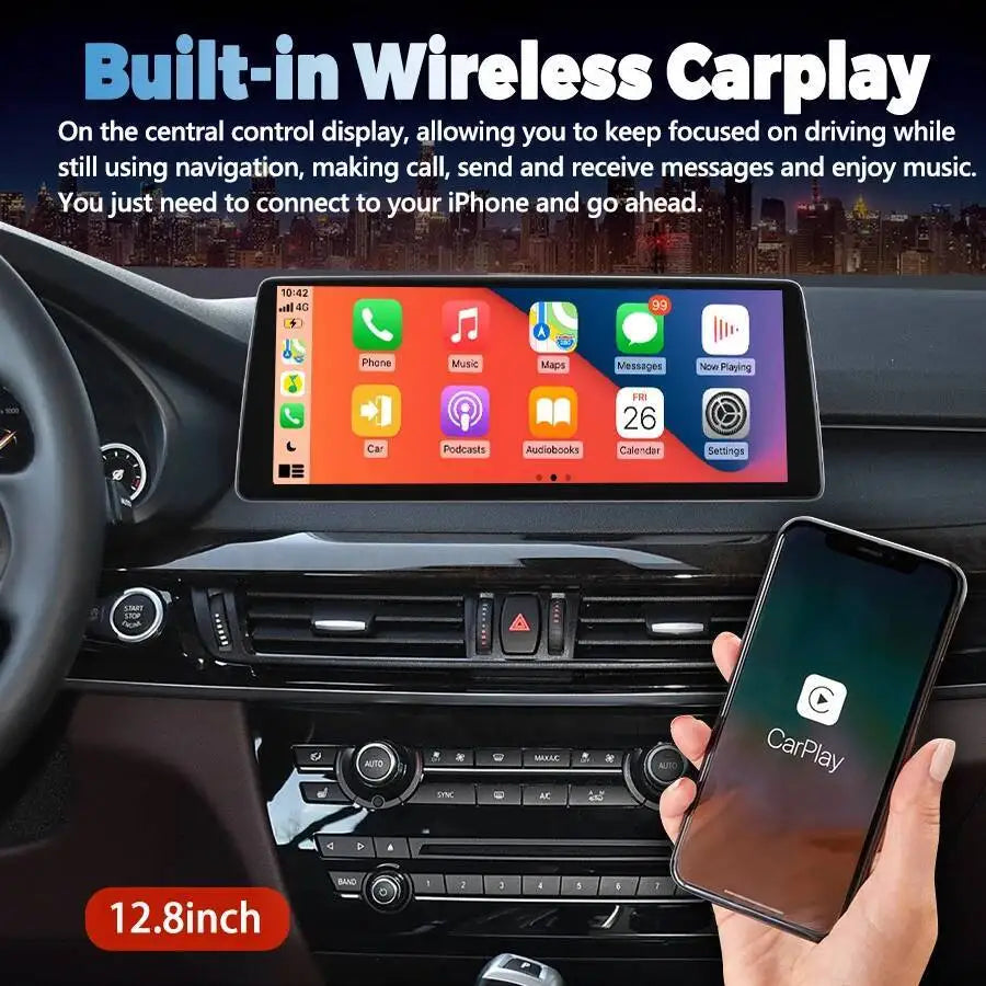 4G WIFI Navi BT Stereo Navirider Car Radio Carplay Screen For BMW X5 F15 X6 F16 2018 Andro