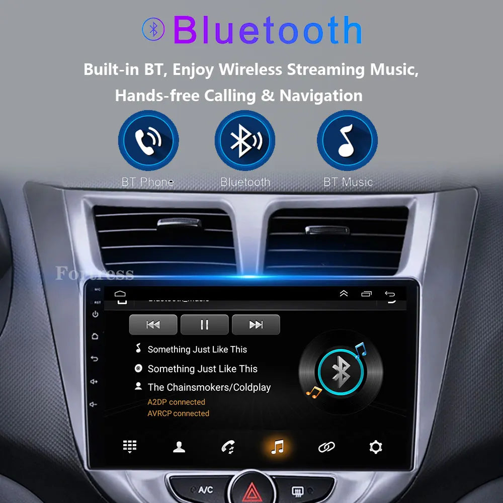 Android 16 Car Radio For Hyundai Solaris Verna Accent 1 2010 - 2016 Multimedia Video Playe