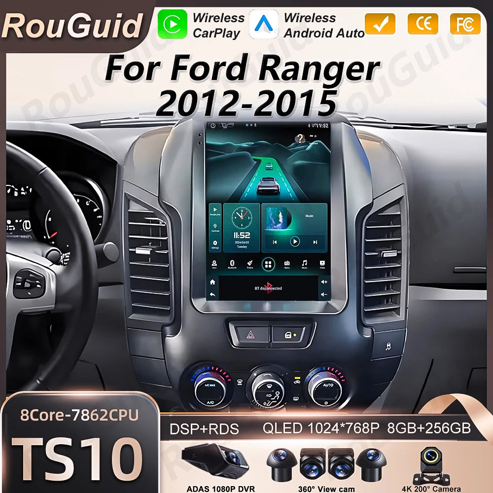 9.7'' Android 16 Auto Car Radio For Ford Ranger 2012 2013 2014 2015 Carplay Multimedia 2k  | AUTOKITSHOP