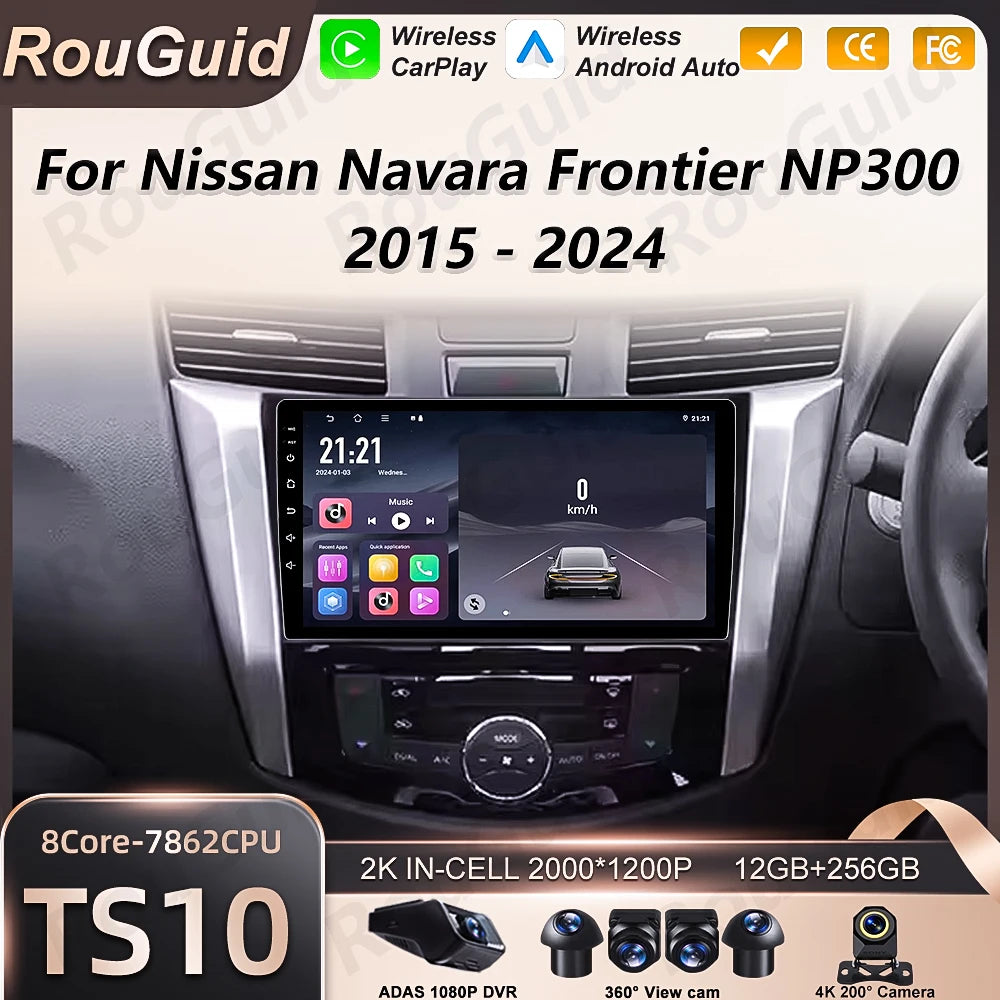 Carplay Car Radio For Nissan NAVARA Frontier NP300 2015 - 2024 Android Auto Multimedia Vid | AUTOKITSHOP