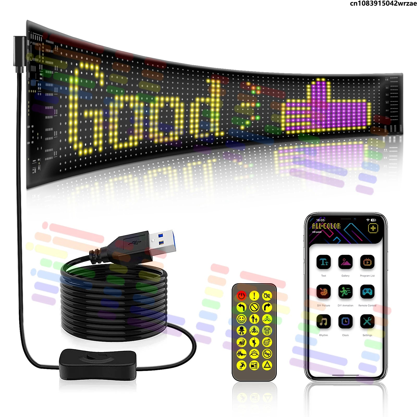 Truck Eye LED DIY Matrix Pixel Panel led Display Car Sign Animation Bluetooth App Control  | AUTOKITSHOP