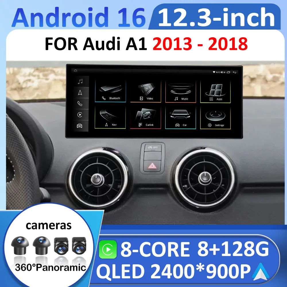for Audi A1 2013 2014 2015 2016 2017 2018 GPS Navigation Wireless Carplay Cooling Fan Inte | AUTOKITSHOP