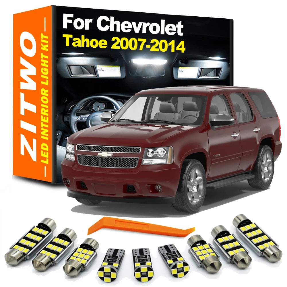 ZITWO 15Pcs LED Bulb Interior Dome Map Reading Trunk Light Kit For Chevrolet Chevy Tahoe 2007 20 - Canbus LED Car Light