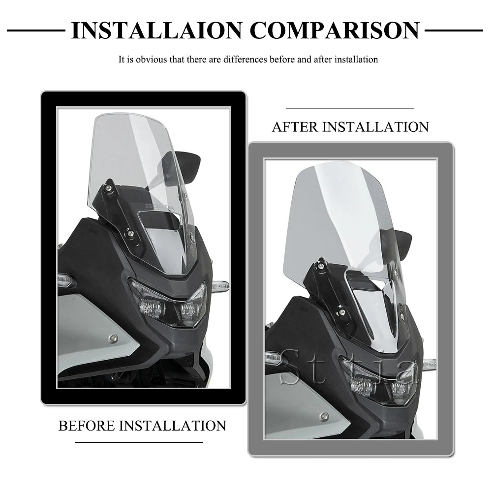 Sport Windscreen Viser For Honda XL750 Transalp 2025 2026 Windshield Spoiler Front Wind Shield S - Automotive LED Light