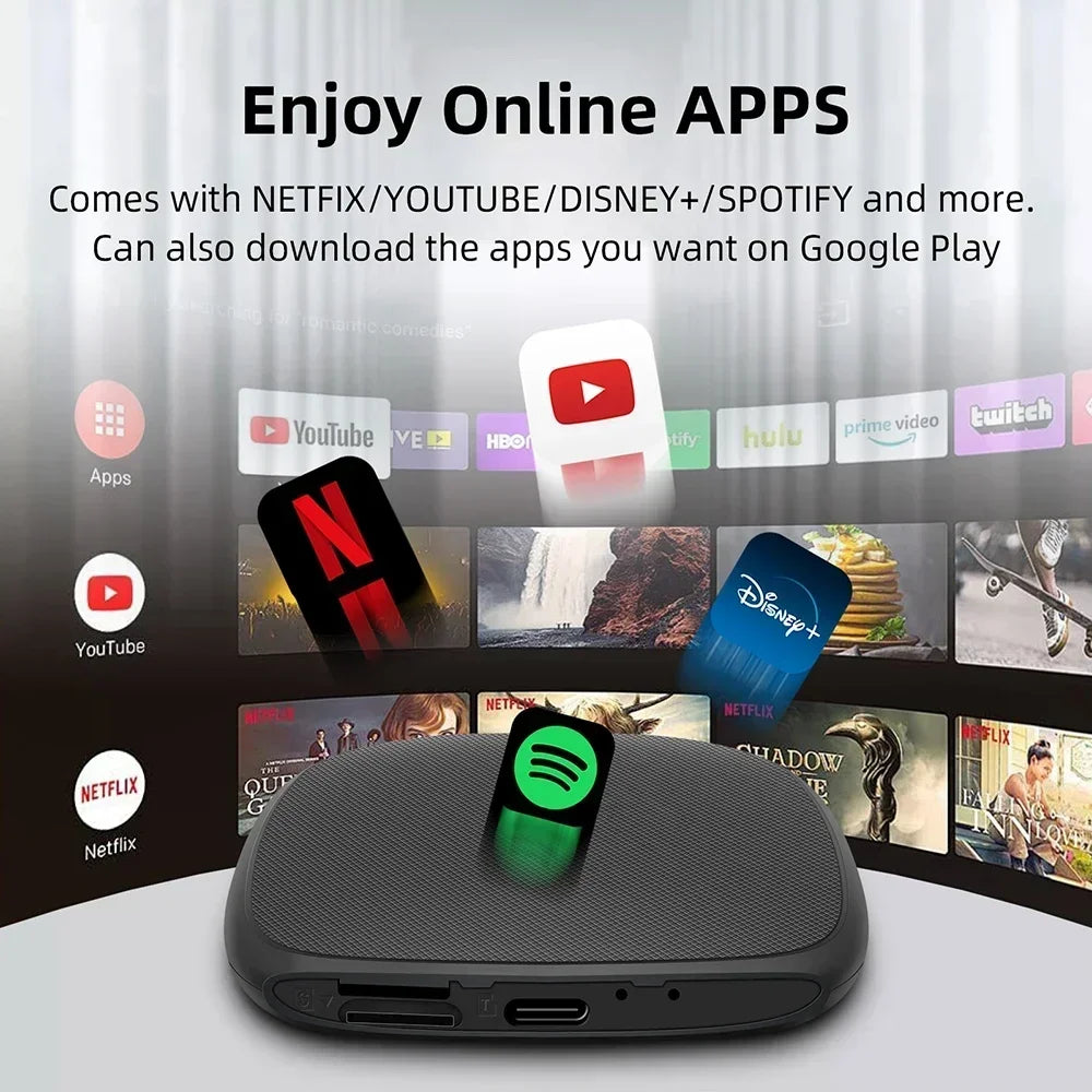 Android 13 Ai Box QCM 6115 Wireless Carplay And Android Auto CarPlay WiFi 4g LTE GPS Built