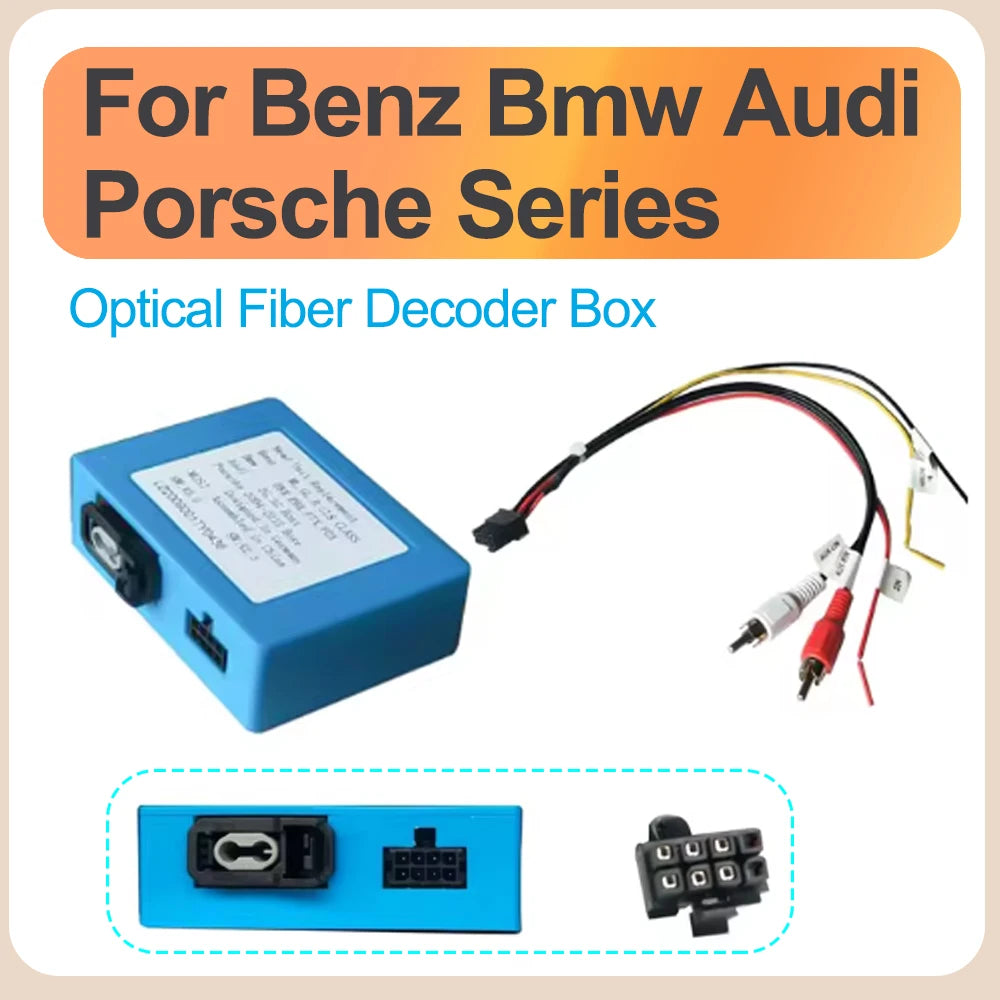 Car Stereo Radio Optical Fiber Decoder Most Box for Mercedes Benz ML/R Series Porsche Caye