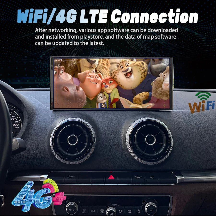 12.3Inch 1920*720 Qled Screen For AUDI A3 2014 - 2020 Android 13 Car Radio Multimedia Vide