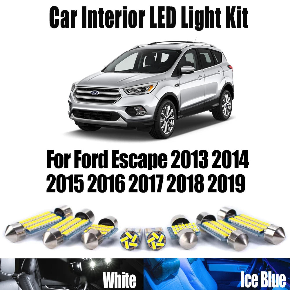9-Piece LED Interior Light Kit for Ford Escape - Canbus Error-Free Bulbs | AUTOKITSHOP