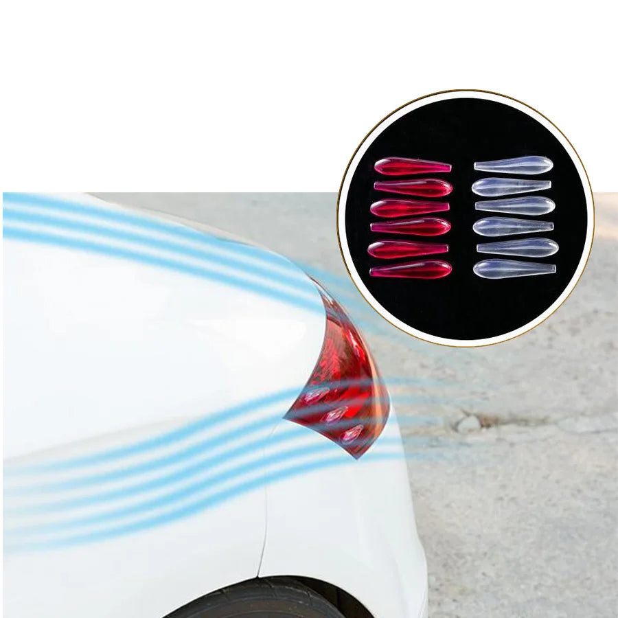 12Pcs/Set Anti-collision Strip Spoiler Bar Anticollision Drainage Plate Mute Rectification