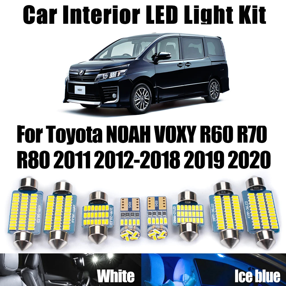 LED Interior Light Kit for Toyota NOAH VOXY R60 R70 R80 2012-2017 - Canbus Dome Map Door Trunk Bulbs | AUTOKITSHOP