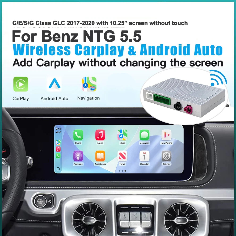 Wireless CarPlay Android Auto Fits For Mercedes C E S G Class CLS GLC Sprinter NTG 5.5 Car