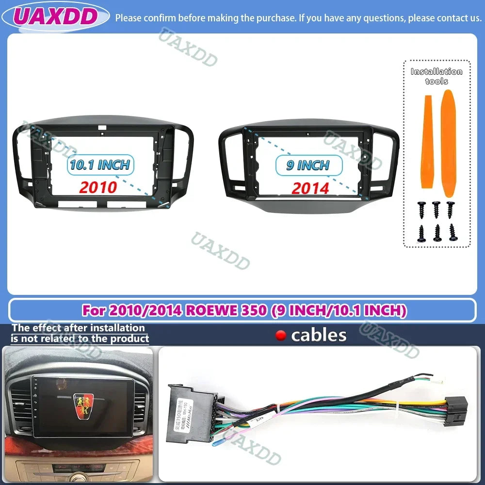 FOR 2010-2014 ROEWE 350 9 10.1INCH 2 Din Car stereo radio Android frame Center fascia cabl