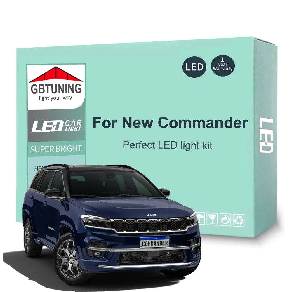 16-Piece LED Interior Light Kit for Jeep All New Commander - Canbus Error-Free Bulbs | AUTOKITSHOP