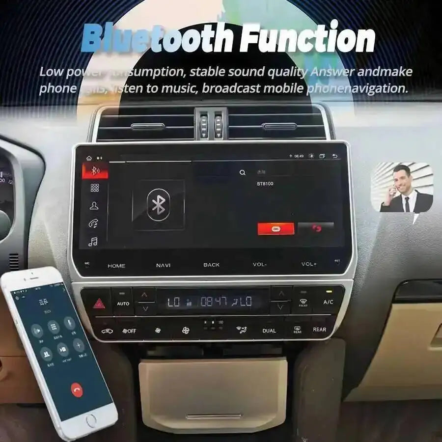 Carplay Auto Multimedia Player Android 15 Built-in 360 For Toyota Prado 2018 Stereo 4G+Wif
