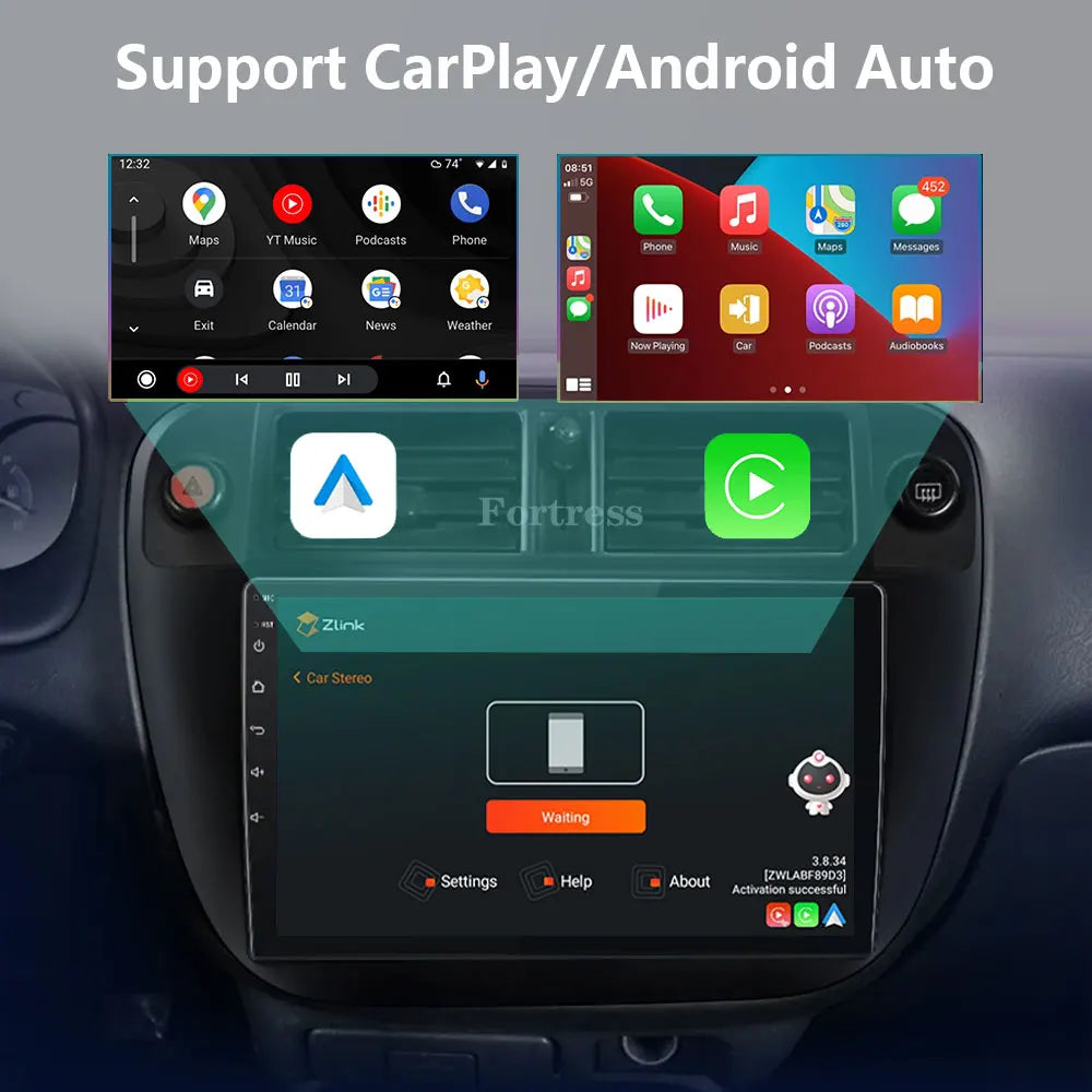 Car Radio Carplay For Honda Civic EJ EK EM 1995-2001 Navigation GPS Android Auto Stereo An