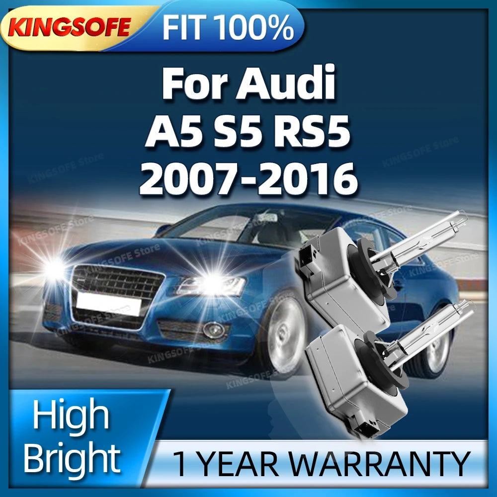 35W Xenon Light Bulbs 6000K HID Car Headlight For Audi A5 S5 RS5 2007 2008 2009 2010 2011