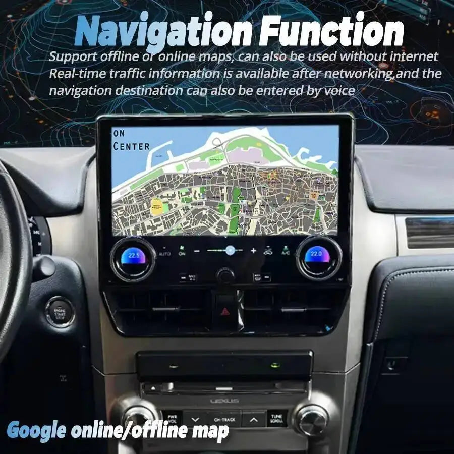 12.5inch Android14 Car Radio For Lexus GX400 GX460 2010-2022 8+256GB Auto Carplay Car GPS  | AUTOKITSHOP