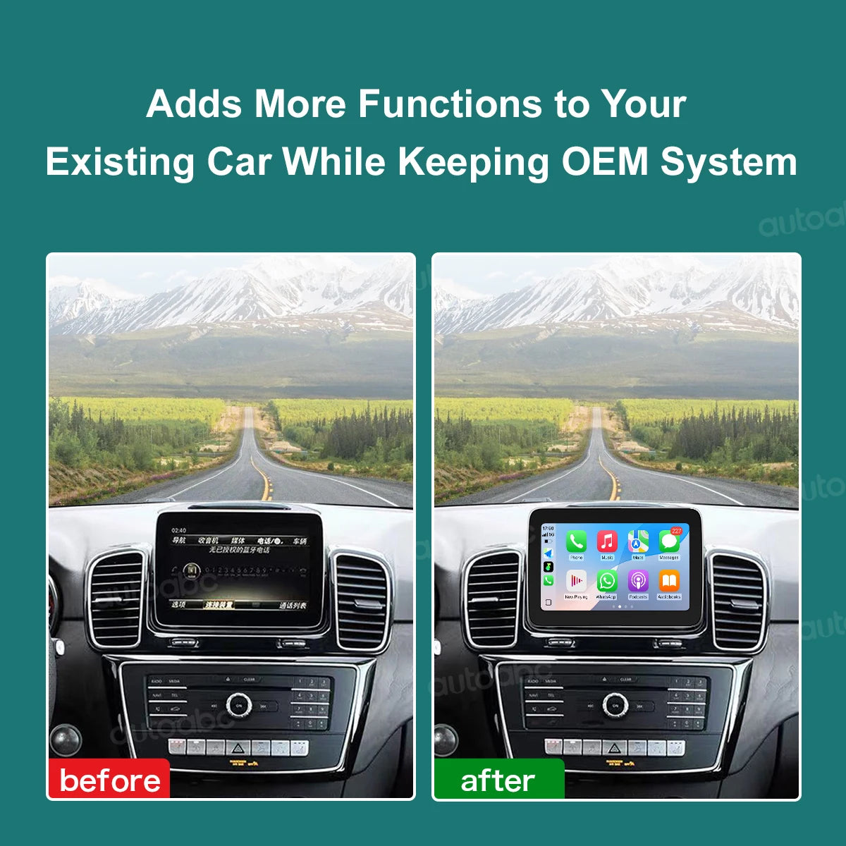 8.4 Inch Touch Screen Wireless Carplay Android Auto For Mercedes-Benz GLE/GLS W166 2013-20 | AUTOKITSHOP