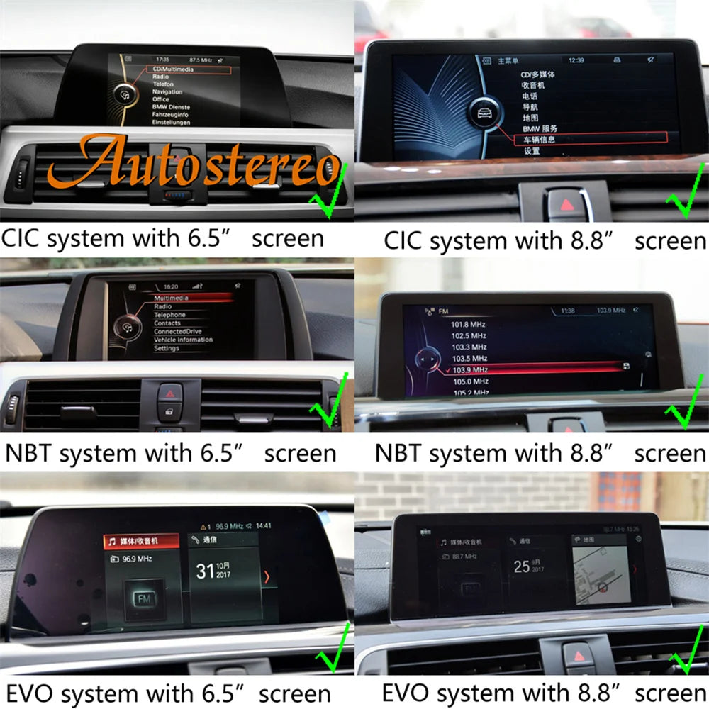 Qualcomm Carplay Android13 8+256 For BMW 3 Series F30 F31 F32 F33 2013-2017 Car GPS Naviga