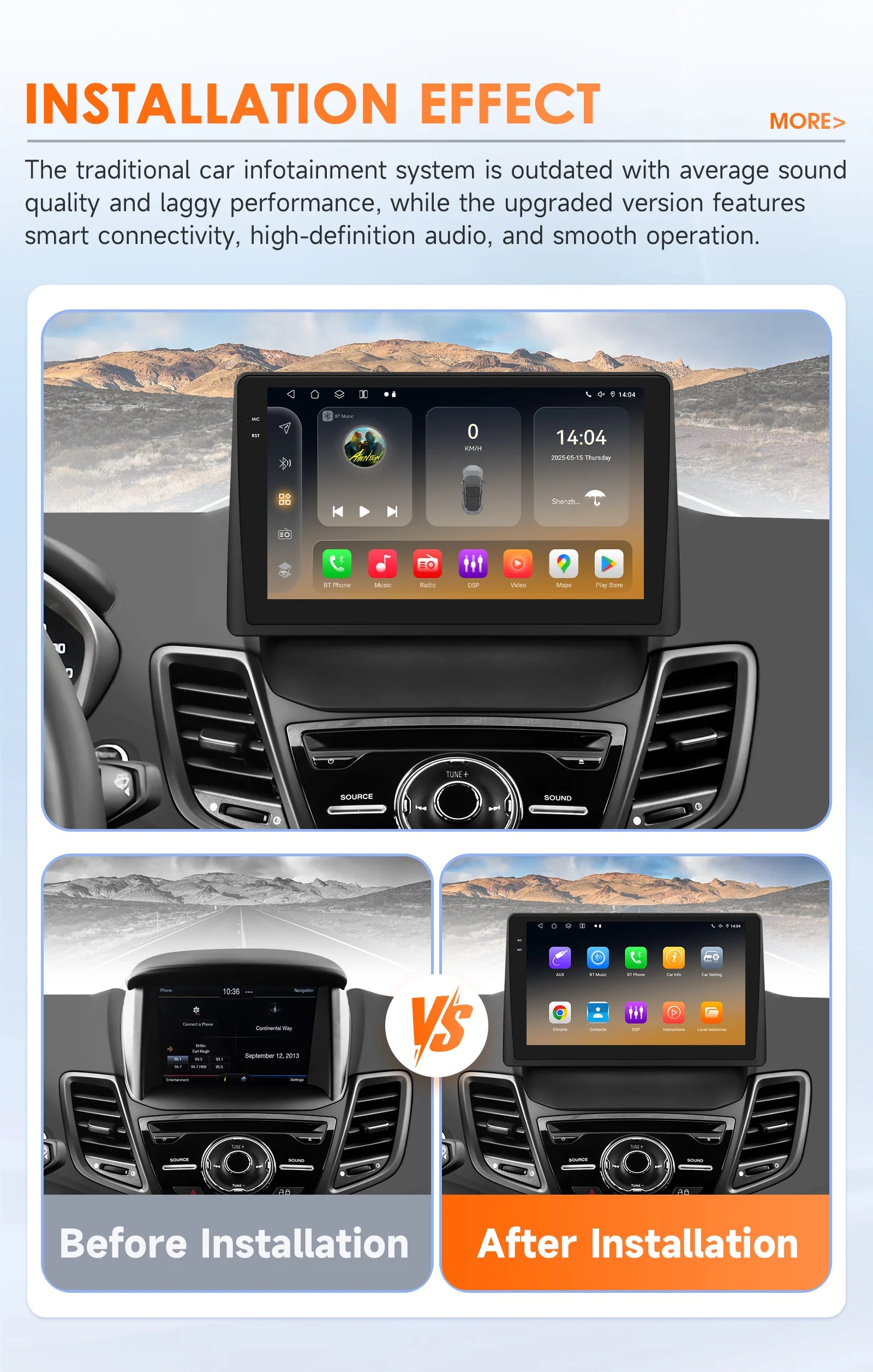 4G AI Carplay Android Auto Car radio for Ford Fiesta 2009 - 2016 Multimedia Video player 3