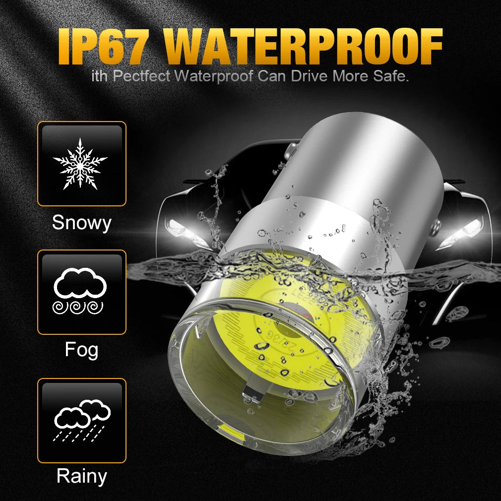 1156 BA15S P21W 1157 P21/5W BAY15D BAU15S PY21W Led Bulb COB Auto Universal Reverse Turn S