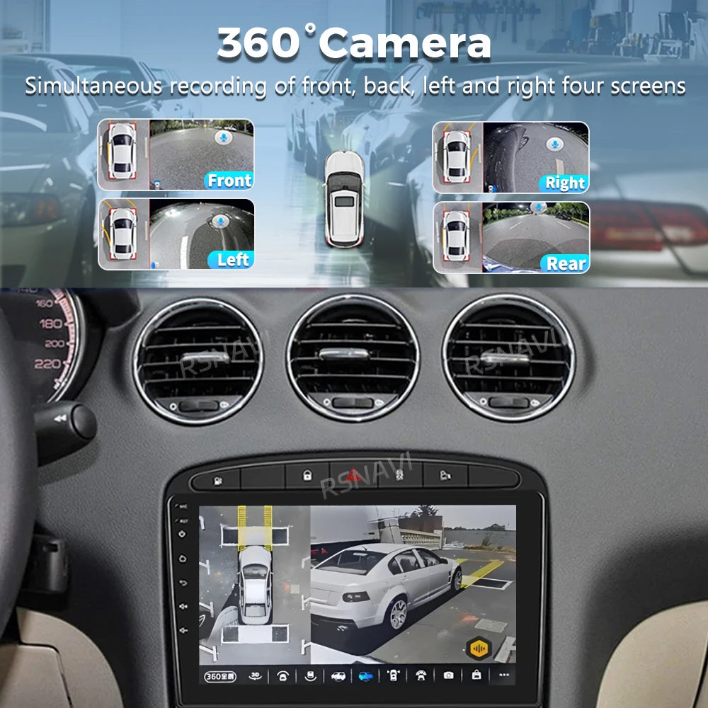 Android 16 For Peugeot 308 308SW 408 2012-2020 2K QLED Stereo Car Radio Multimedia Video P