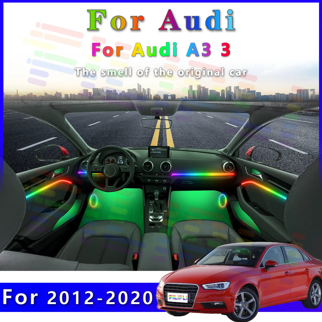 For Audi A3 2012-2020 Elevate In-Car Styling with Hidden LED Ambient Light Strips for Car Interio... | AUTOKITSHOP
