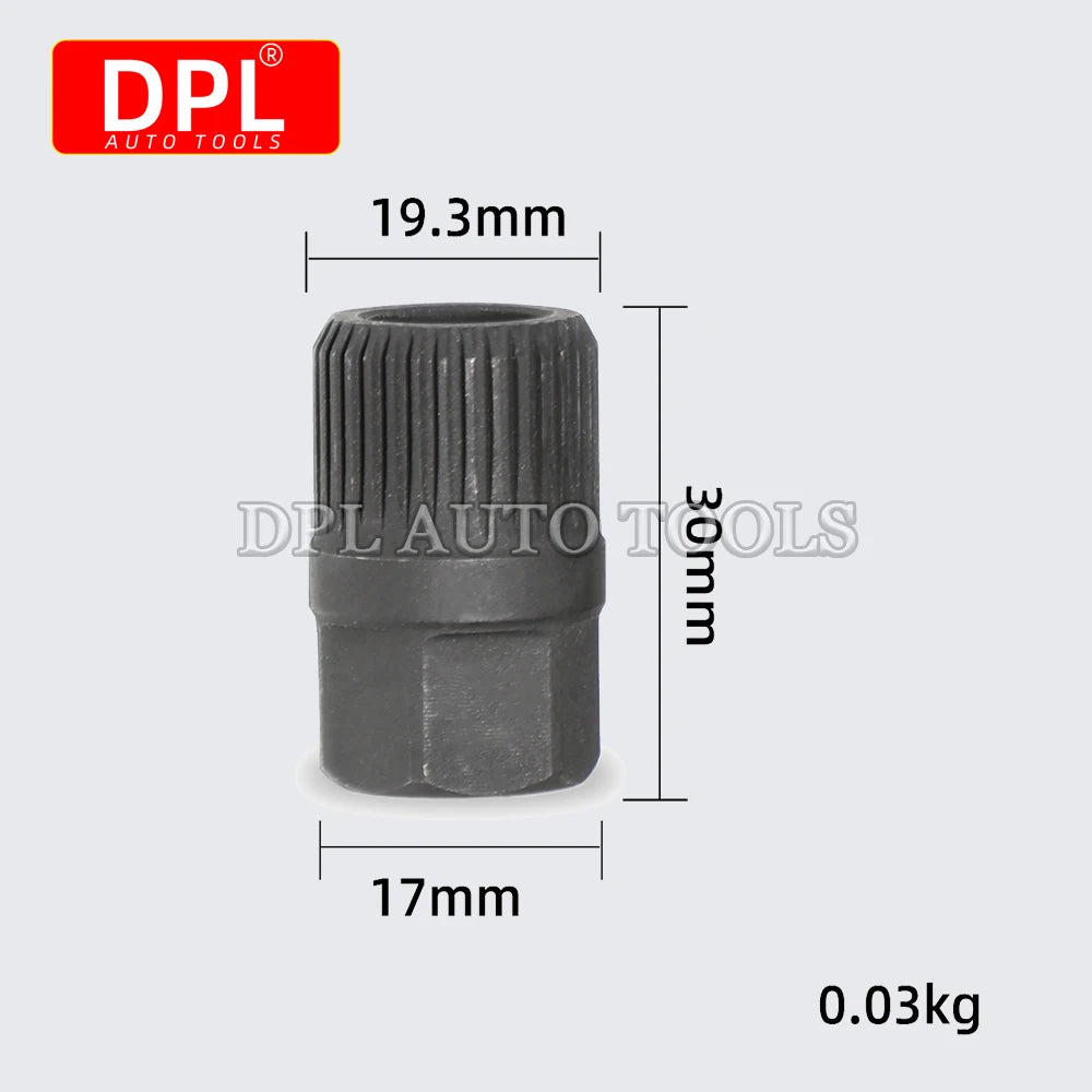 Alternator Clutch Free Wheel Pulley Removal Tool With 33 Tooth V Belt Pulley Remover Black Car A - Automotive LED Light