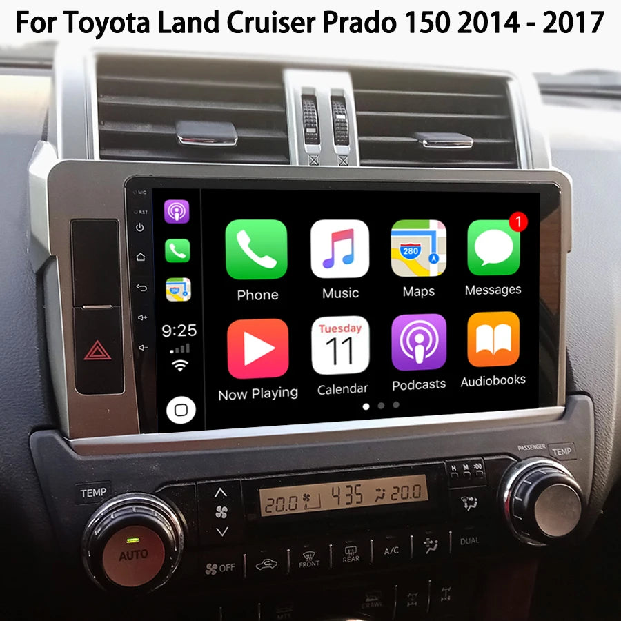 AI Voice Android 14 Car Video Player Radio For Toyota Land Cruiser Prado 150 2014-2017 Aut