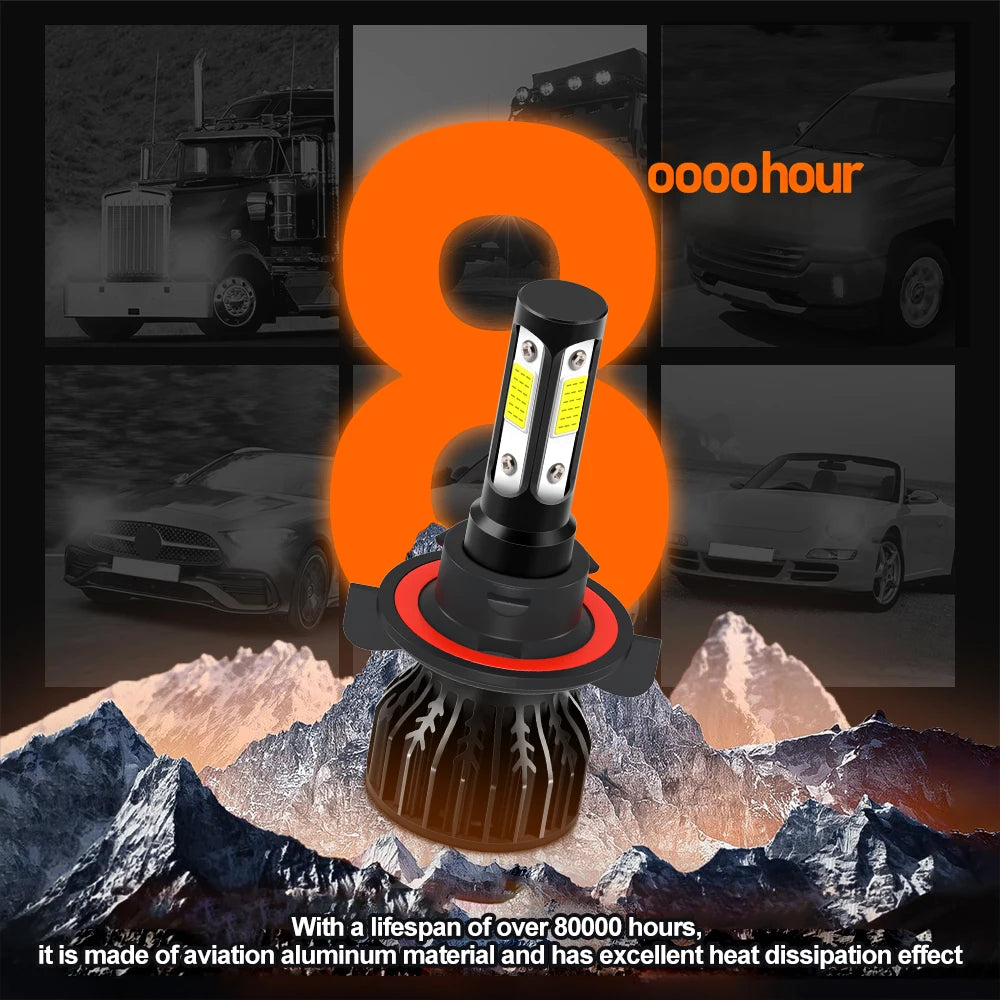 30000LM Headlight Bulbs LED Car Lights H13 9008 Headlamp Canbus For Jeep Patriot 2010 2011