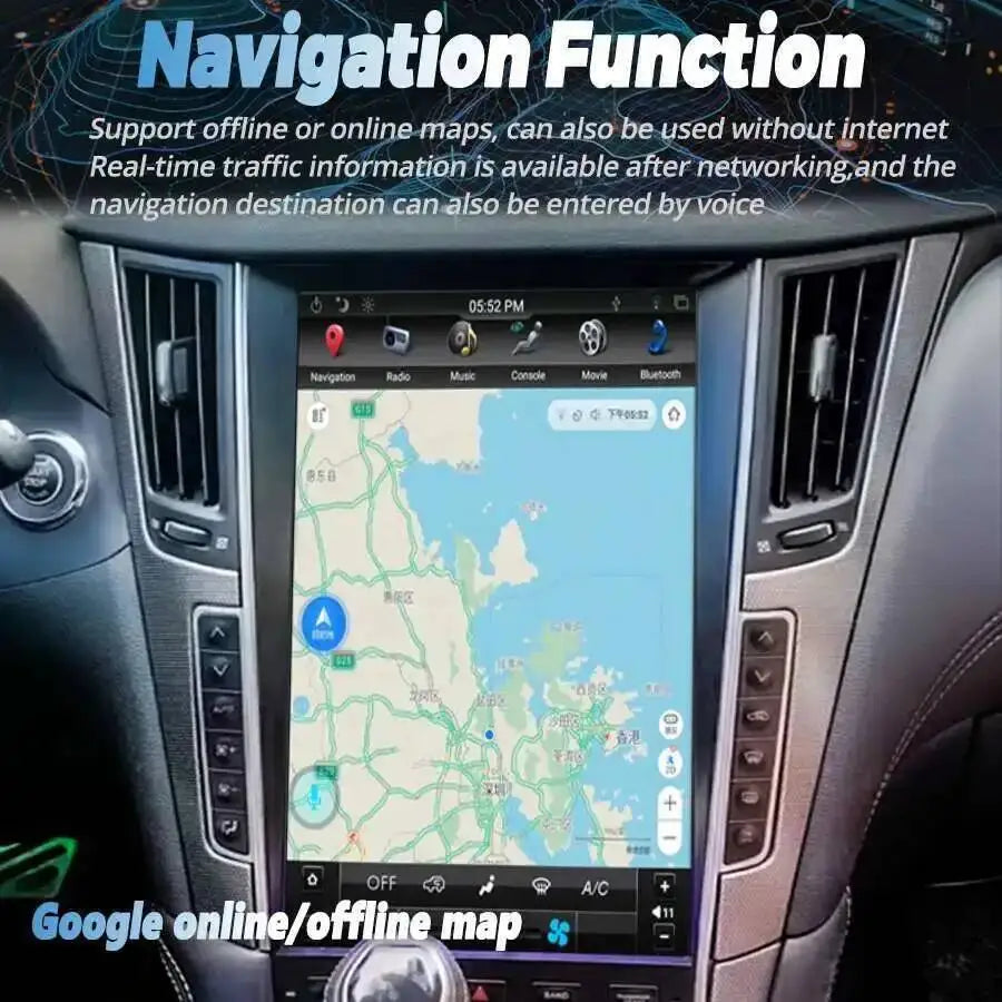13.6" Android15 Car Radio For Infiniti Q50 Q50L Q50s Q60 2013-2019 GPS Navigation Multimed | AUTOKITSHOP