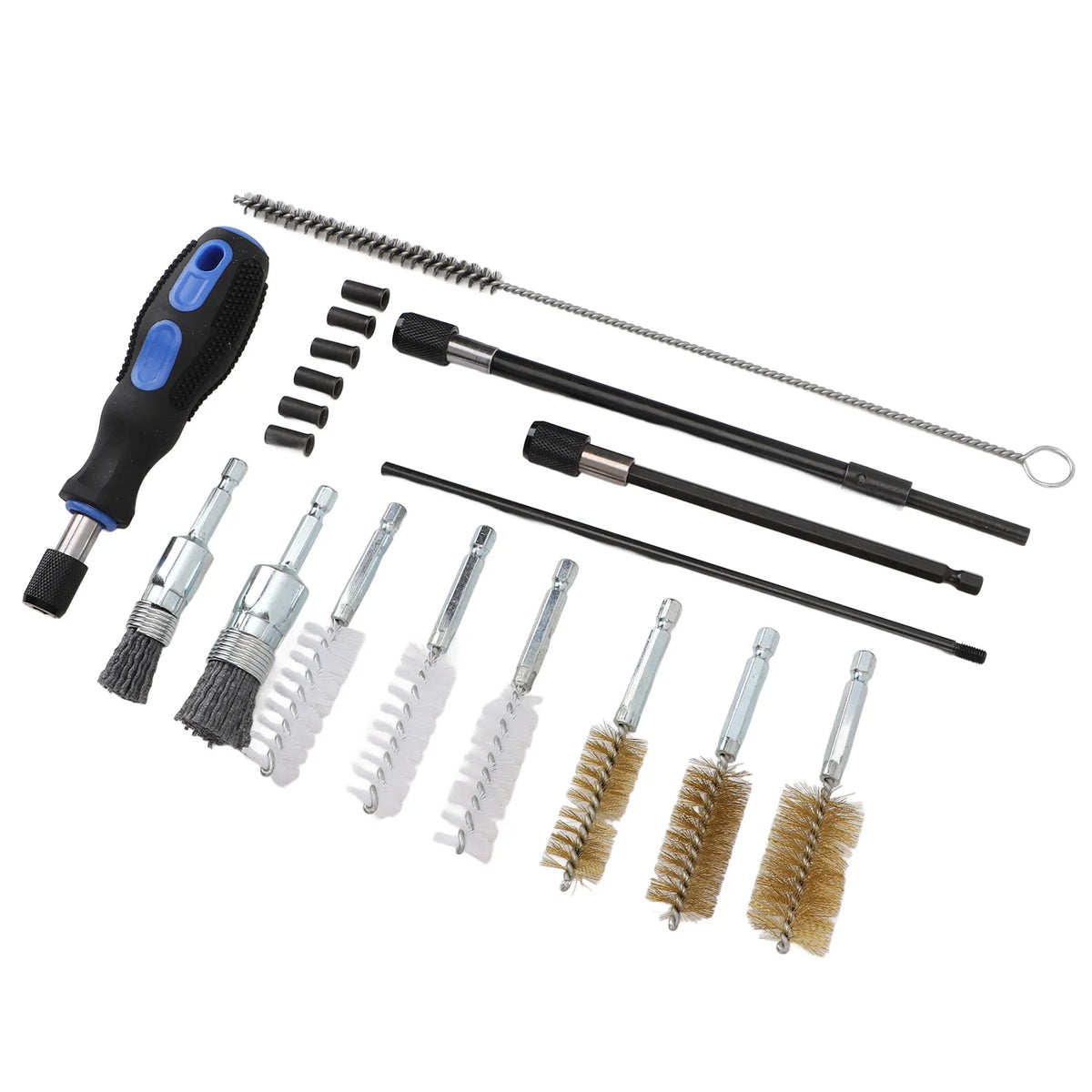 19Pcs/Set Cylinder Heads Cleaning Kit Rust Resistant Diesel Injector Seat Cleaning Brush Tool Un - Automotive LED Light