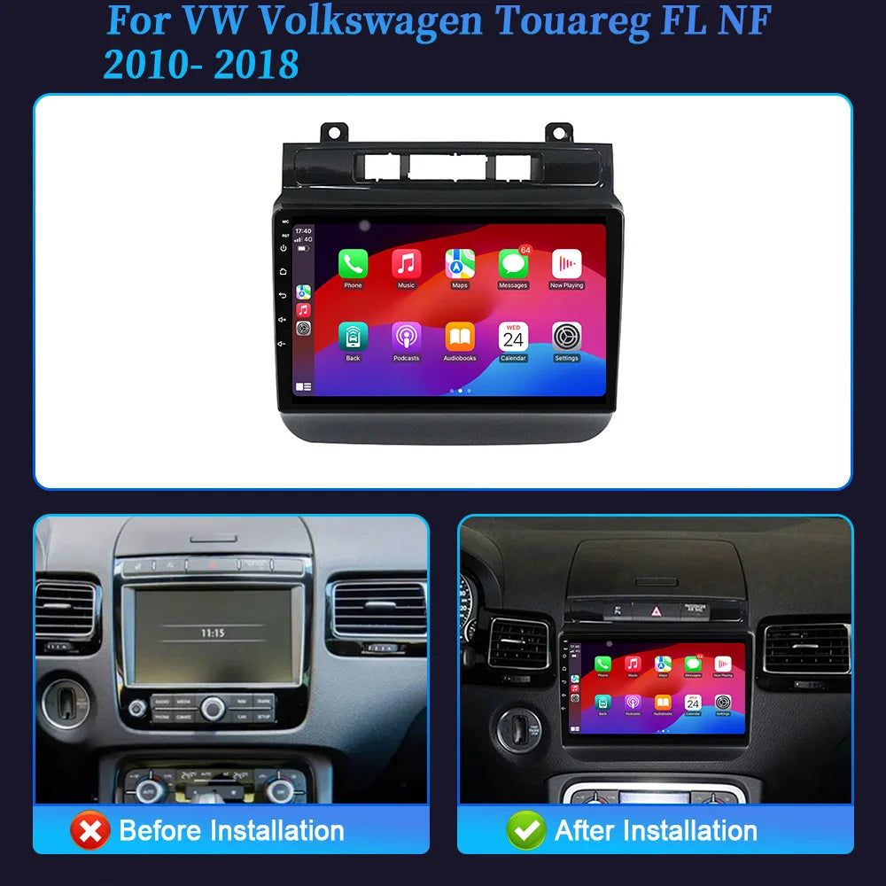 For VW Volkswagen Touareg FL NF 2010-2018 Multimedia Navigation Wireless BT Carplay Car Ra