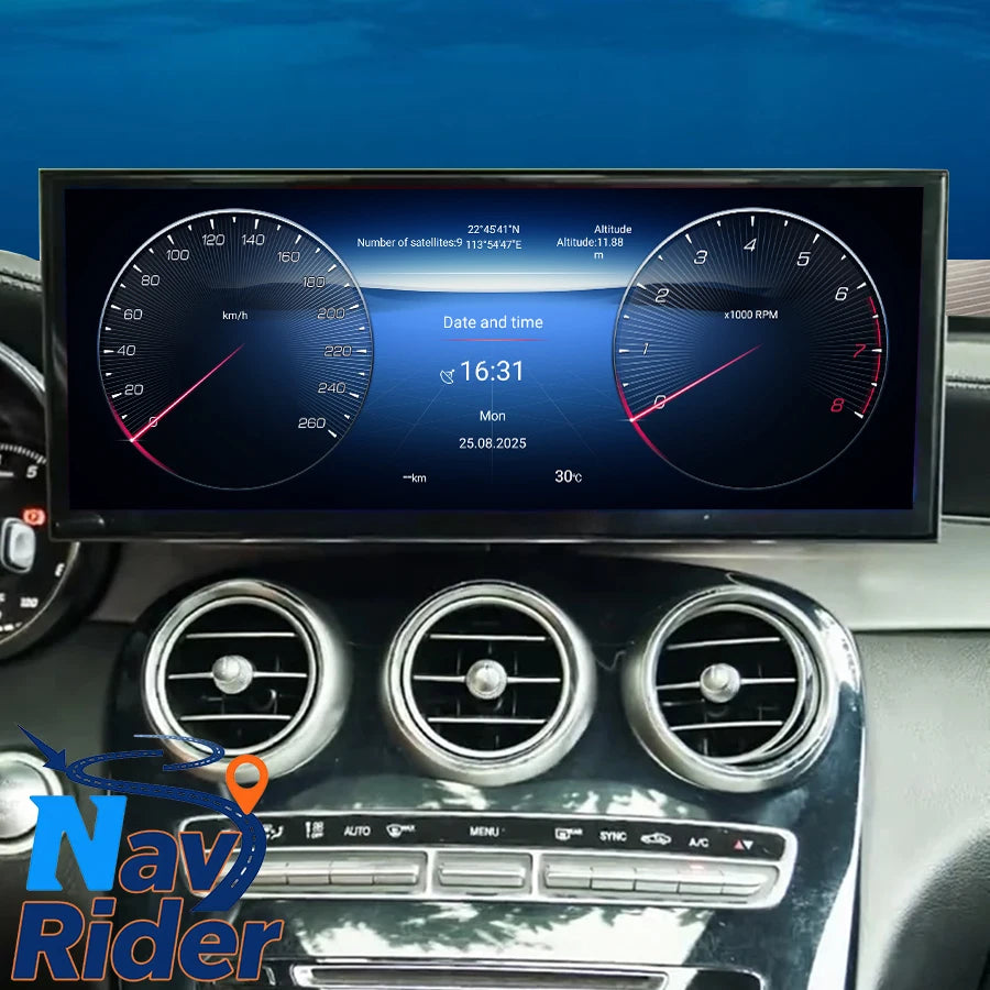 For Mercedes Benz C Class W205 GLC X253 C180 C200 C220 C300 C350 2016-2022 GPS 15.8inch An