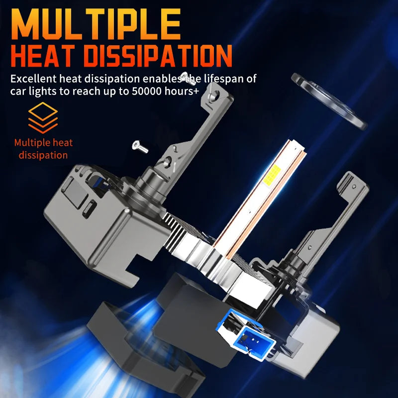 D1S Led Headlight D3S 6000K White Light Super Bright D2S D2R D4S D4R Two-sided Chip Auto B