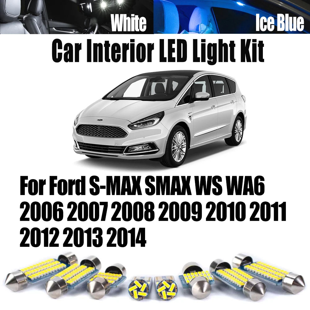 LED Interior Light Kit for Ford S-MAX SMAX WS WA6 - Canbus Error-Free Bulbs | AUTOKITSHOP