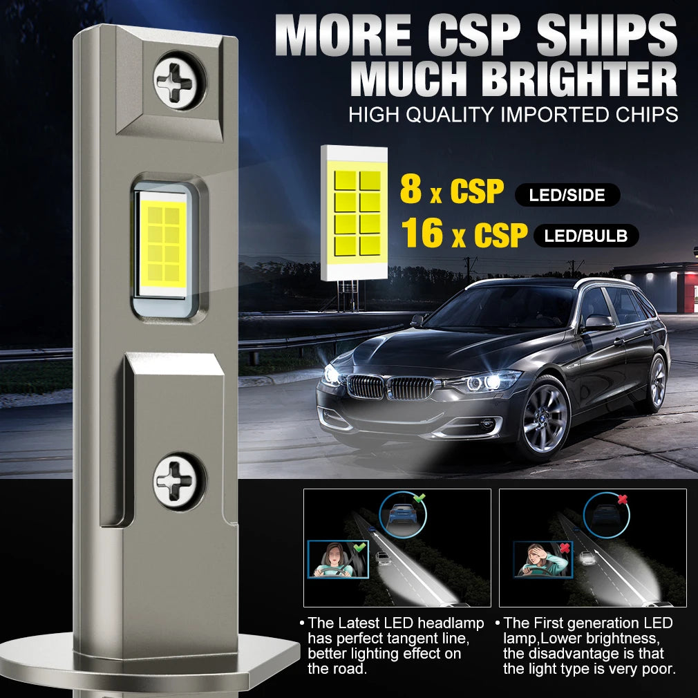 XSTORM H1 LED Light Bulbs 100W 20000LM H3 Headlight Canbus 12V 6500K Auto Signal Lights Ca