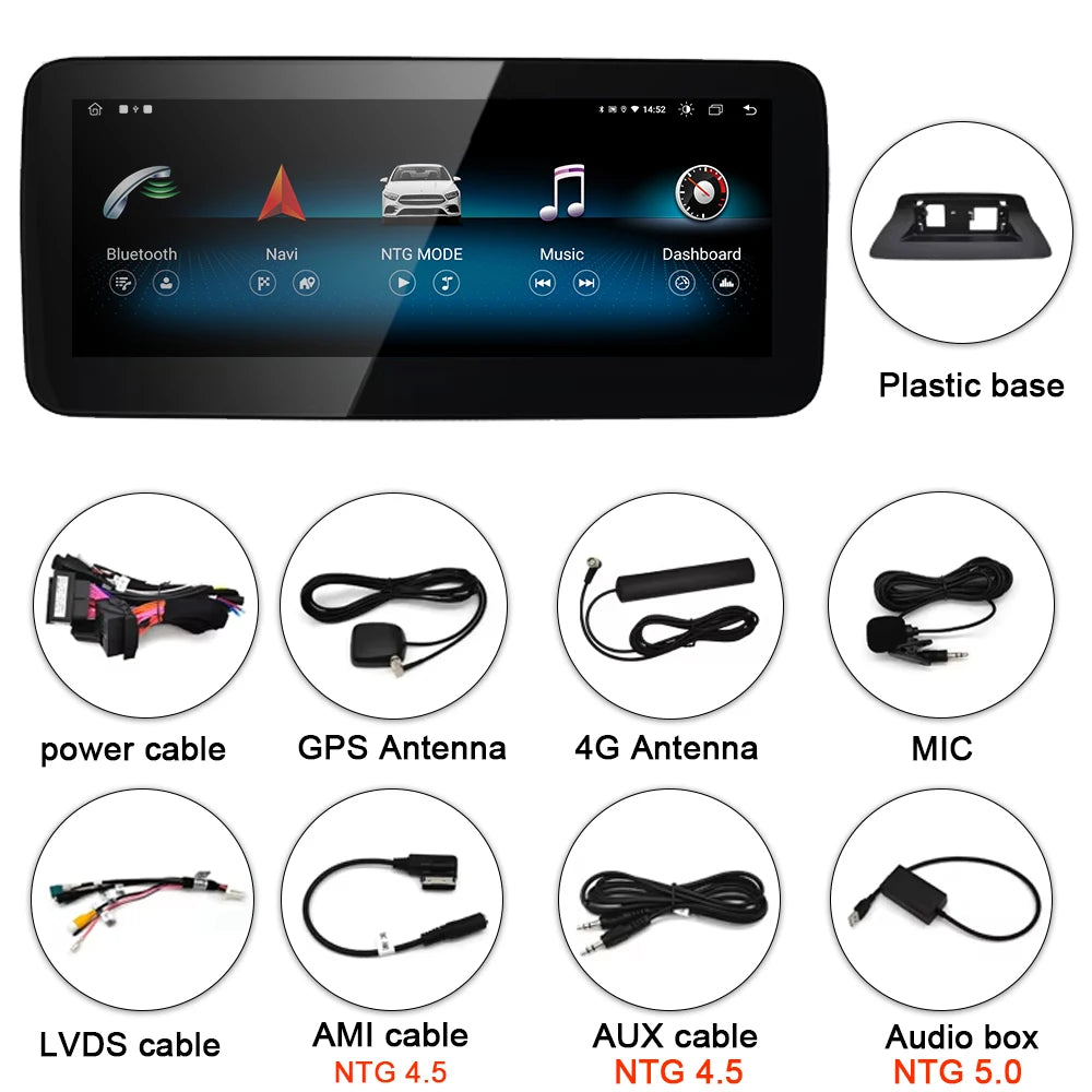 10.25 Android 14 Wireless CarPlay For Mercedes Benz CLS Class C218 W218 W219 2010-2018 GPS