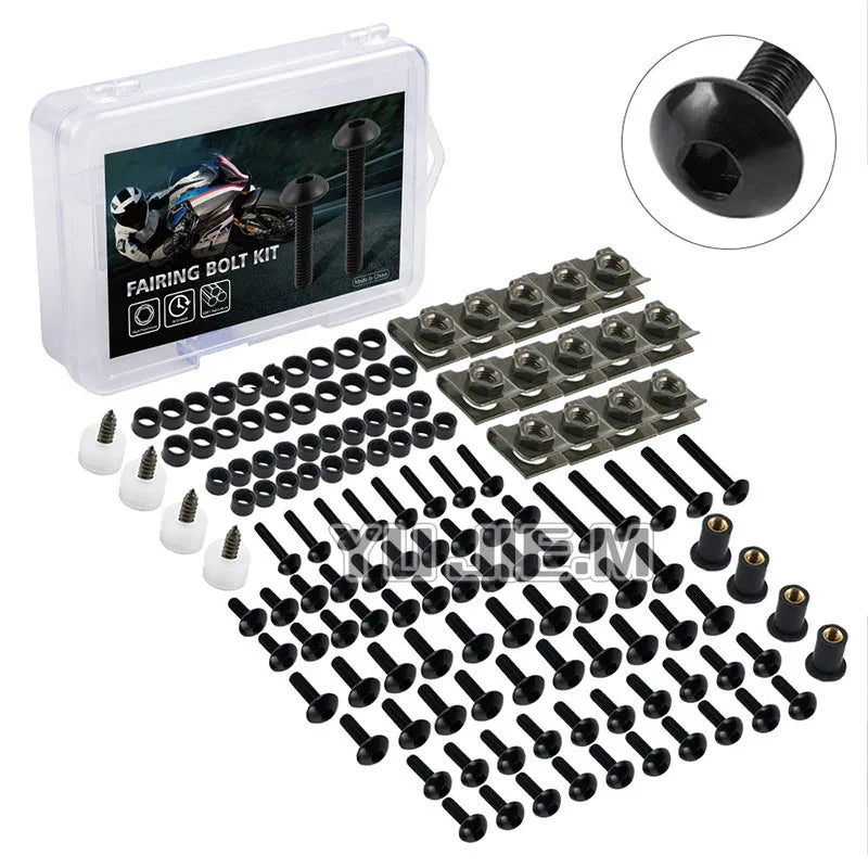 Complete Fairing Bolt Nut Screw Kit Fairing Bolt Screws For QJMOTOR QJ SRT 800 800X 800SX 800SRT - Automotive LED Light