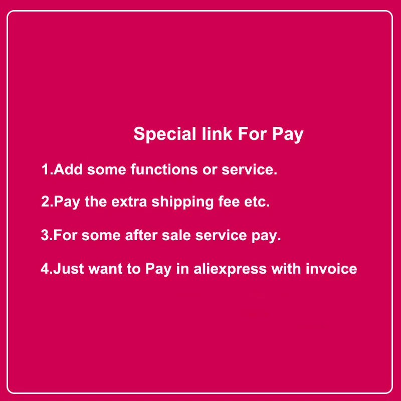 1 Special Link for Our Customers to pay the extra fee for toyota lc200