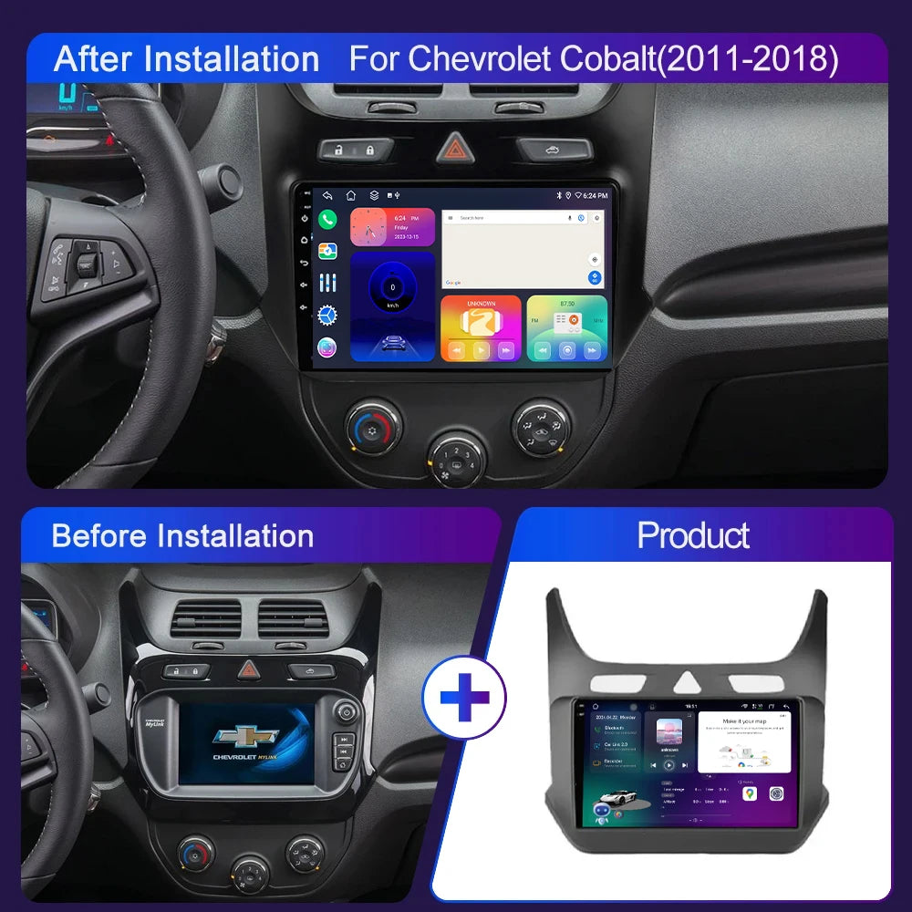 For Chevrolet Cobalt 2011-2021 Car Radio Video Multimedia Player Navigation GPS Carplay 4G