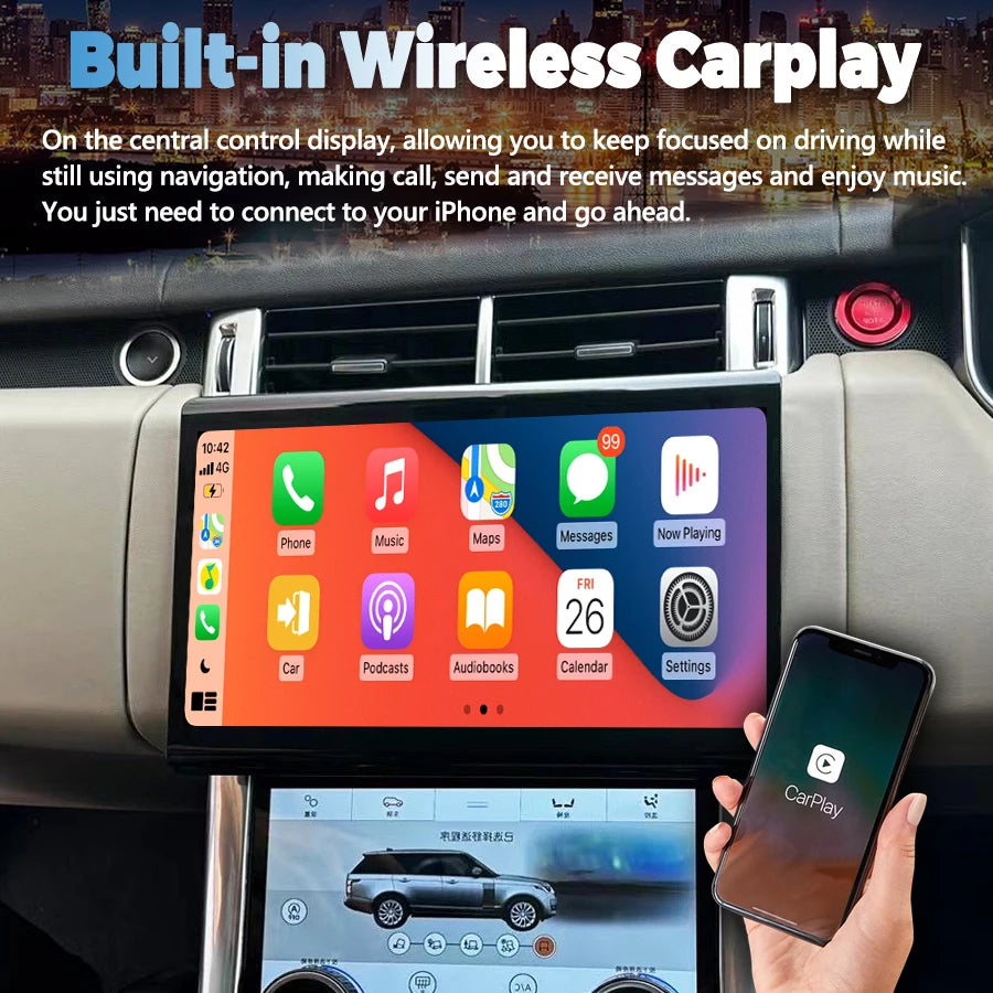 12.8'' Qled Screen For Land Rover Range Rover Vogue Sport RHD Android 13 Car GPS Multimedi | AUTOKITSHOP