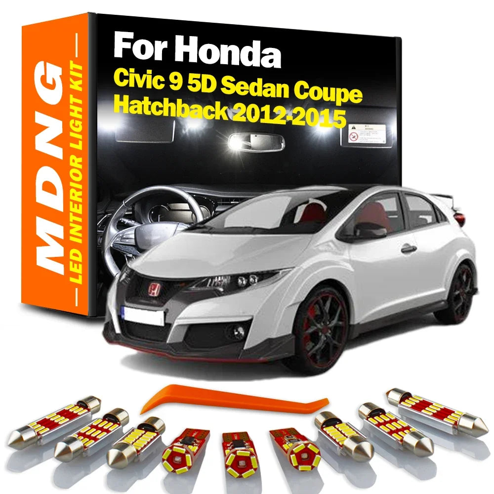 LED Interior Light Kit for Honda Civic 9 5D Sedan Coupe Hatchback - Canbus Error-Free Bulbs | AUTOKITSHOP