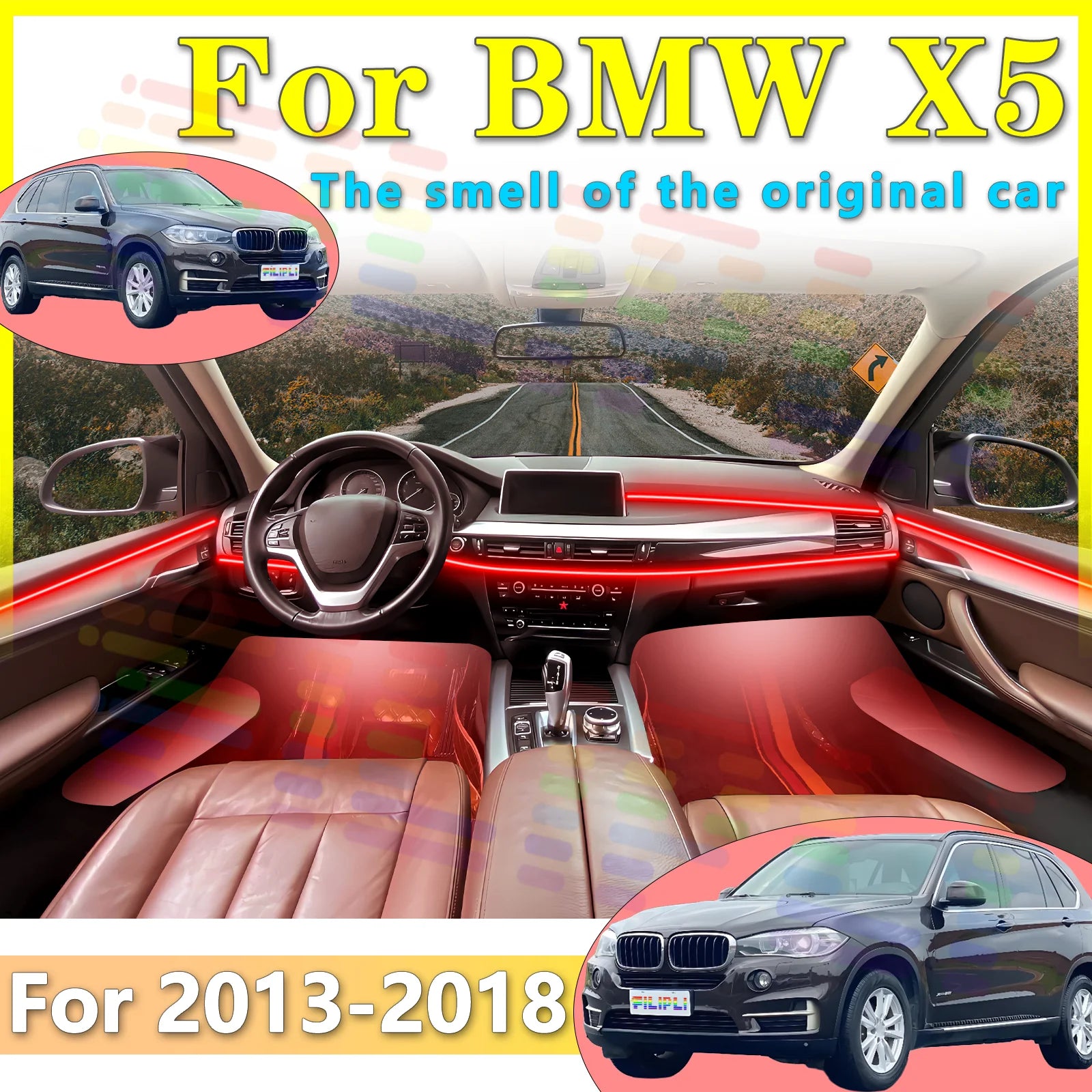 RGB - Ambient Light - for BMW F15 X5 - App Control - Car Interior Lighting | AUTOKITSHOP