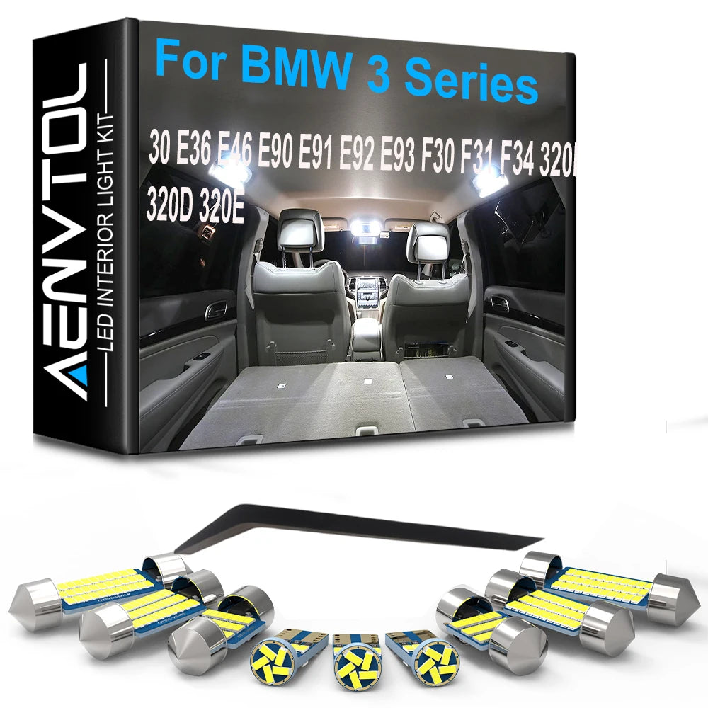 LED Interior Light Kit for BMW 3 Series E30 E36 E46 E90 E91 E92 E93 F30 F31 F34 320i 320d 320e  car roof reading lamp...