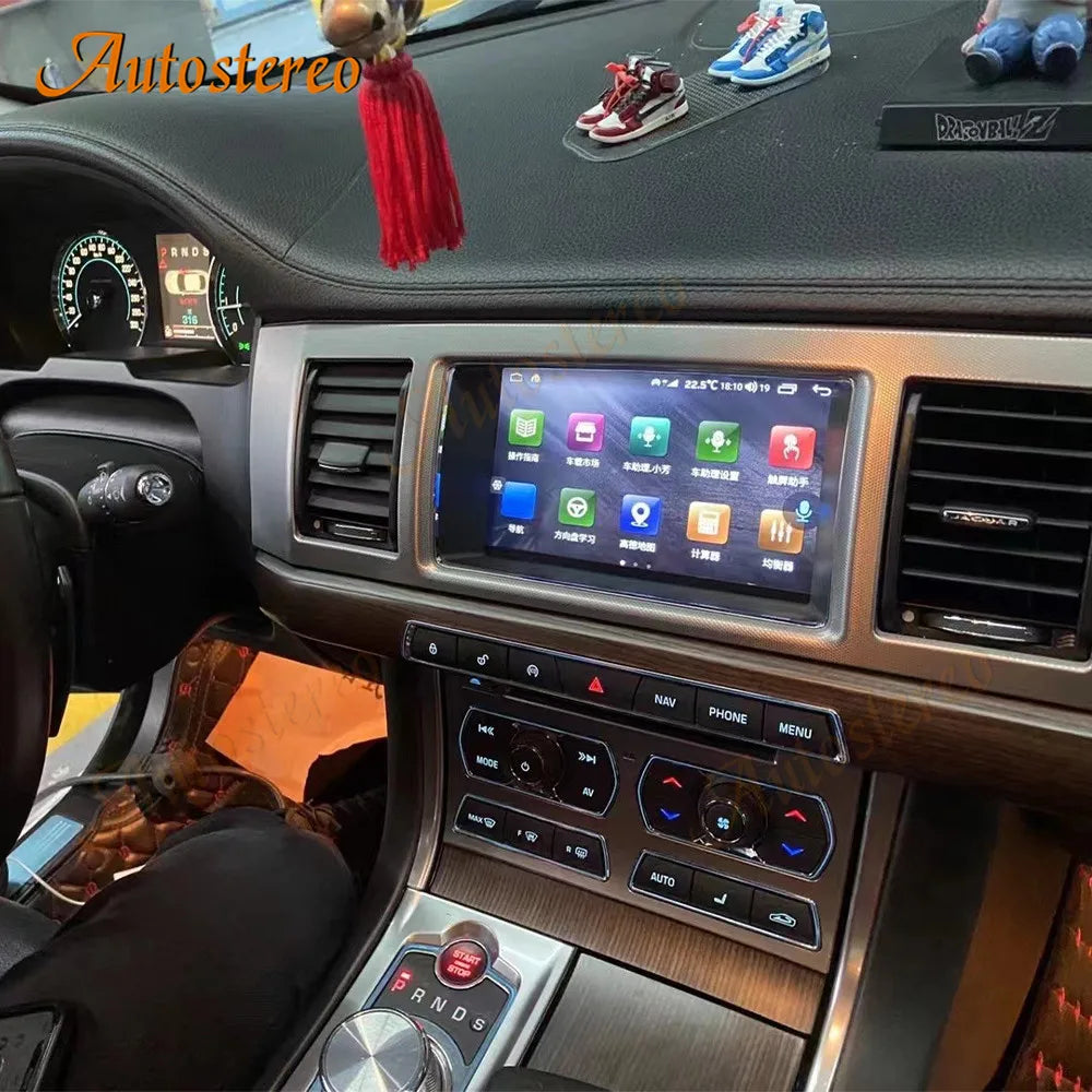Digital AC Panel Android 14 For Jaguar XF 2004-2015 Car GPS Navigation Headunit Multimedia