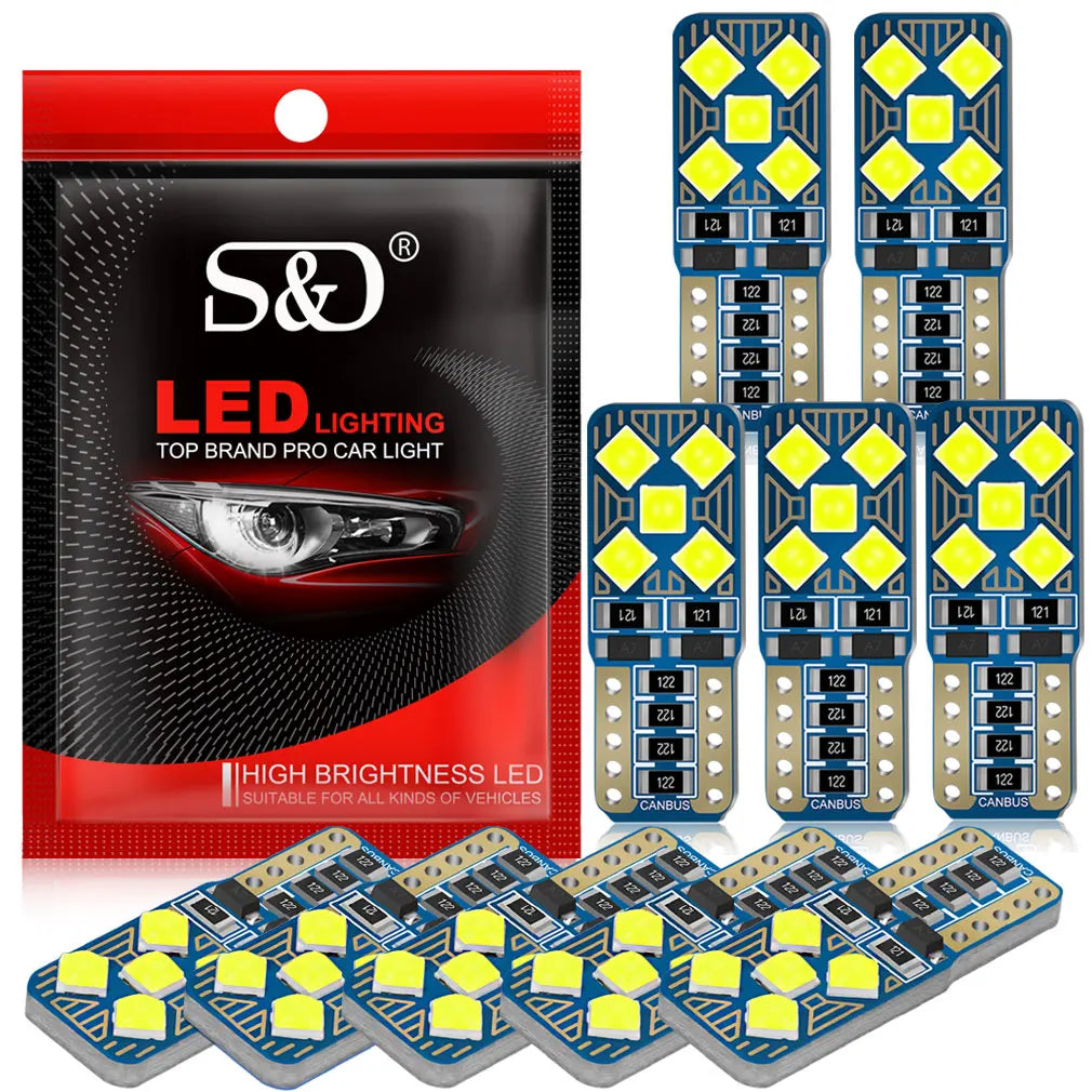 Canbus W5W T10 Led 168 194 Led 5w5 Car 10SMD FLS35 Chips Interior Dome Reading License Pla